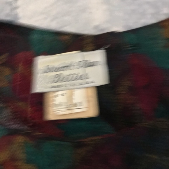 80's Floral Print Long Sleeve Dress Stuart Alan Petites Sz 8 Button and Zipper - Picture 9 of 12